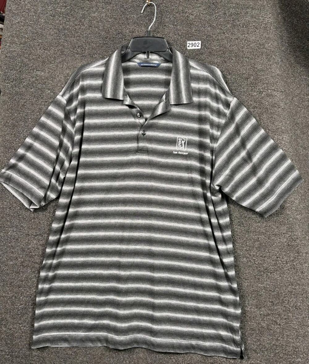 Cutter & Buck Signature Collection CBDryTec Golf Polo XXL Gray TPC San Antonio